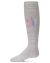 Metallic Star Cotton Blend Knee High Sock : Color: Light Gray