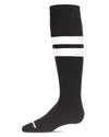 Fuzzy Stripe Cotton Blend Knee High Socks : Color: Black