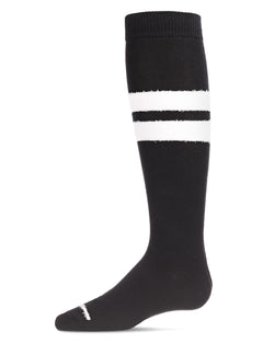 Fuzzy Stripe Cotton Blend Knee High Socks