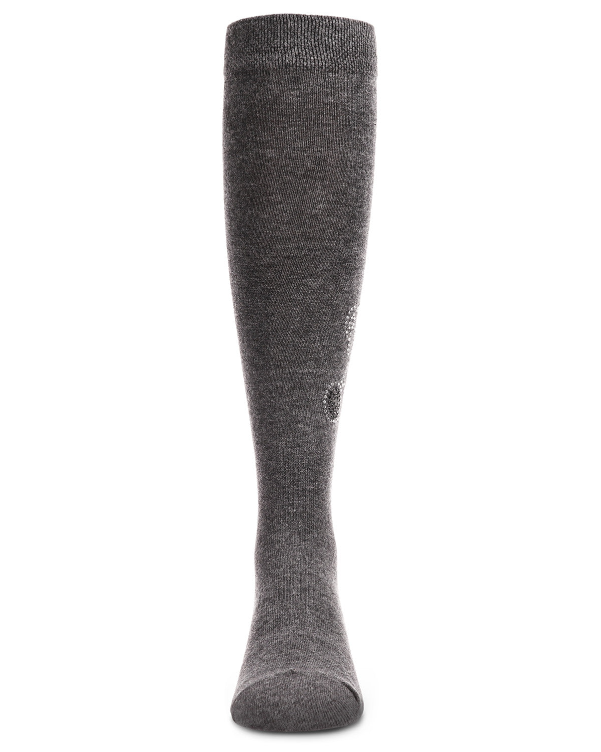 Girls' Crystal Bear Knee-High Socks : Color: Dark Gray Heather