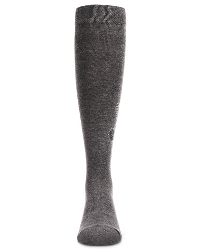 Girls' Crystal Bear Knee-High Socks : Color: Dark Gray Heather