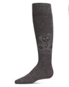 Girls' Crystal Bear Knee-High Socks : Color: Dark Gray Heather