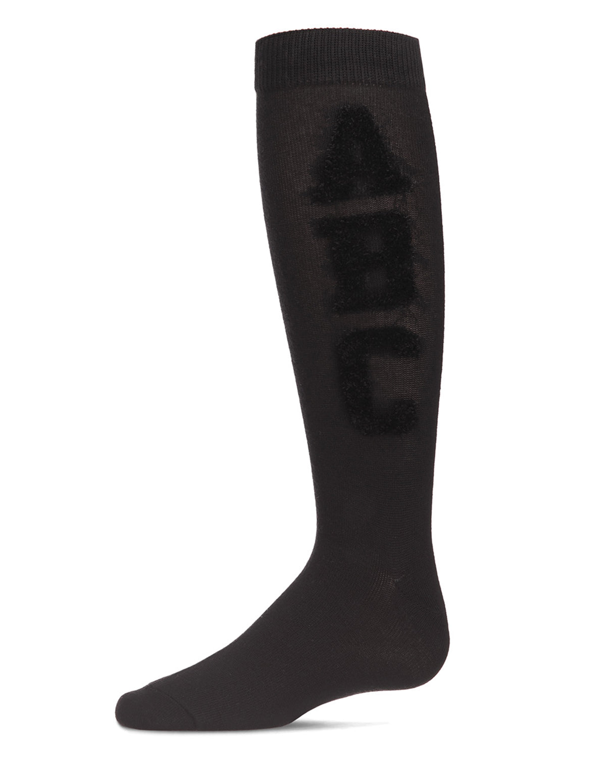 Girls' Chenille ABC Knee-High Socks : Color: Black