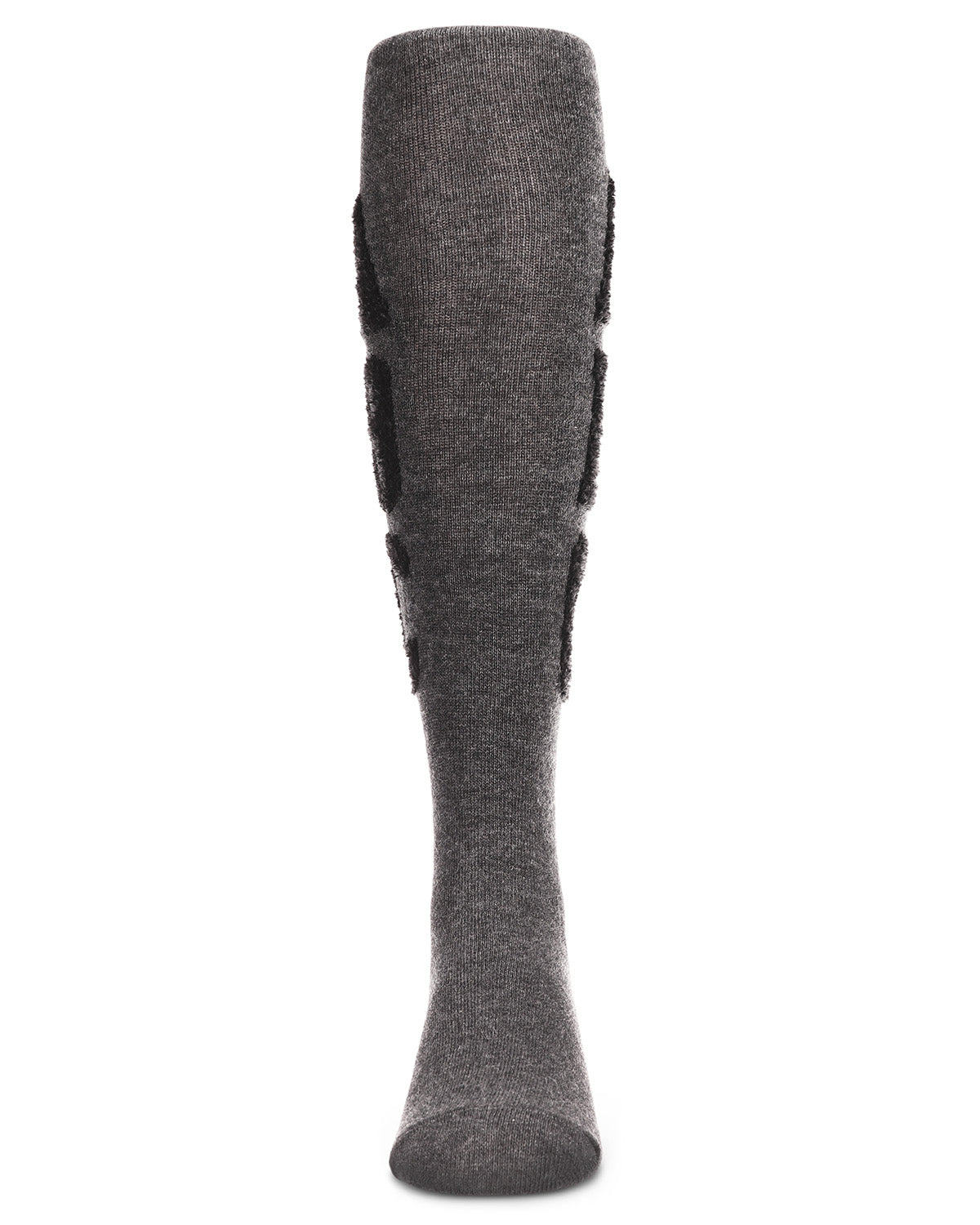 Girls' Chenille ABC Knee-High Socks : Color: Dark Gray Heather