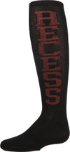 Girls' Lurex Recess Knee-High Socks : Color: Black