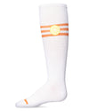 Girls' Summer Sweets Varsity Cotton Blend Knee High Sock : Color: Tangerine