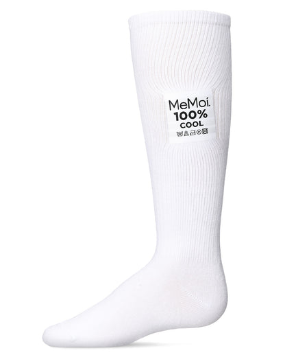 Girls' 100% Cool Knee-High Socks : Color: White