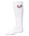 Girls' Game Match Set Cotton Blend Knee High Sock : Color: White