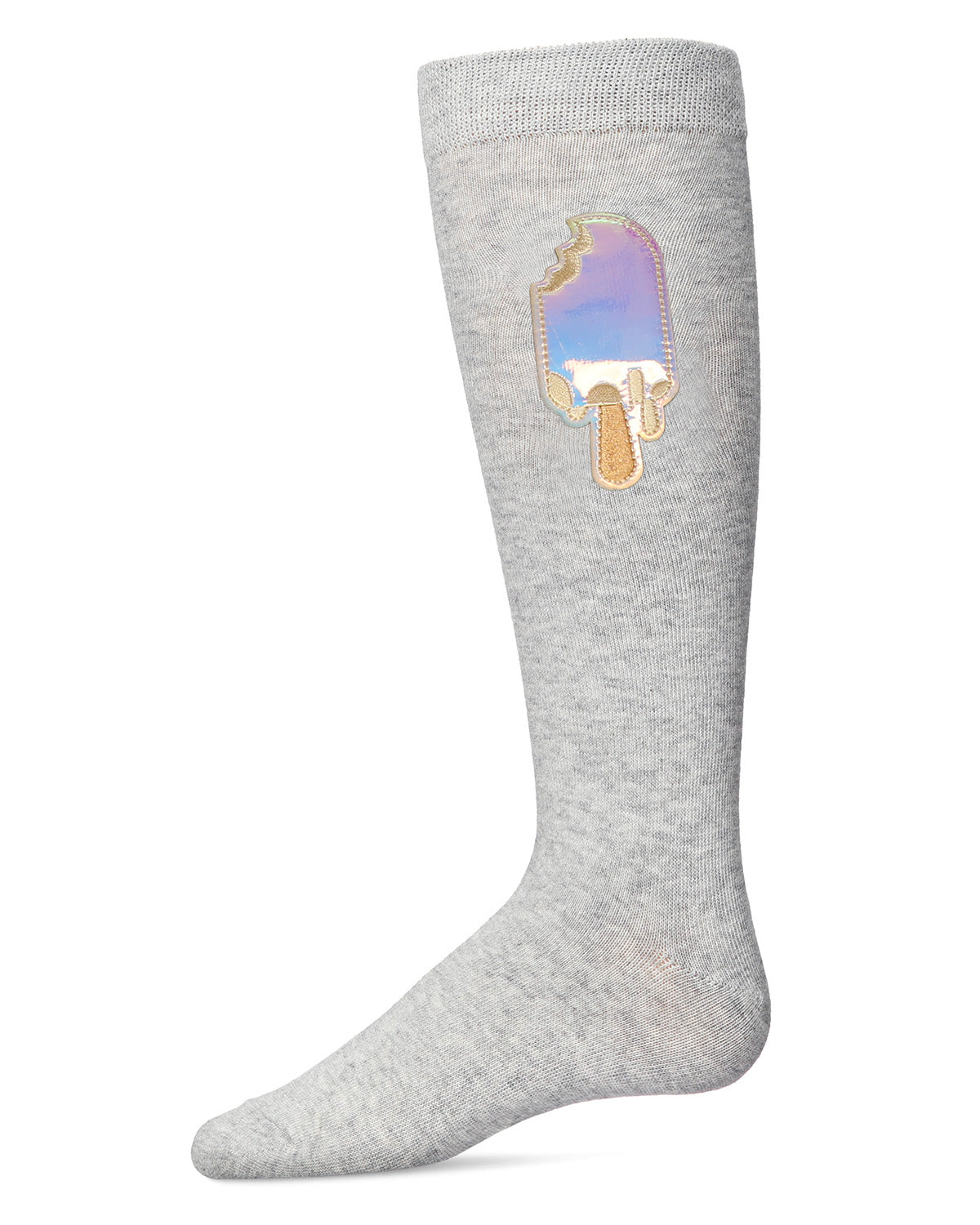 Girls' Iridescent Popsicle Knee-High Socks : Color: Lt Gray Heather