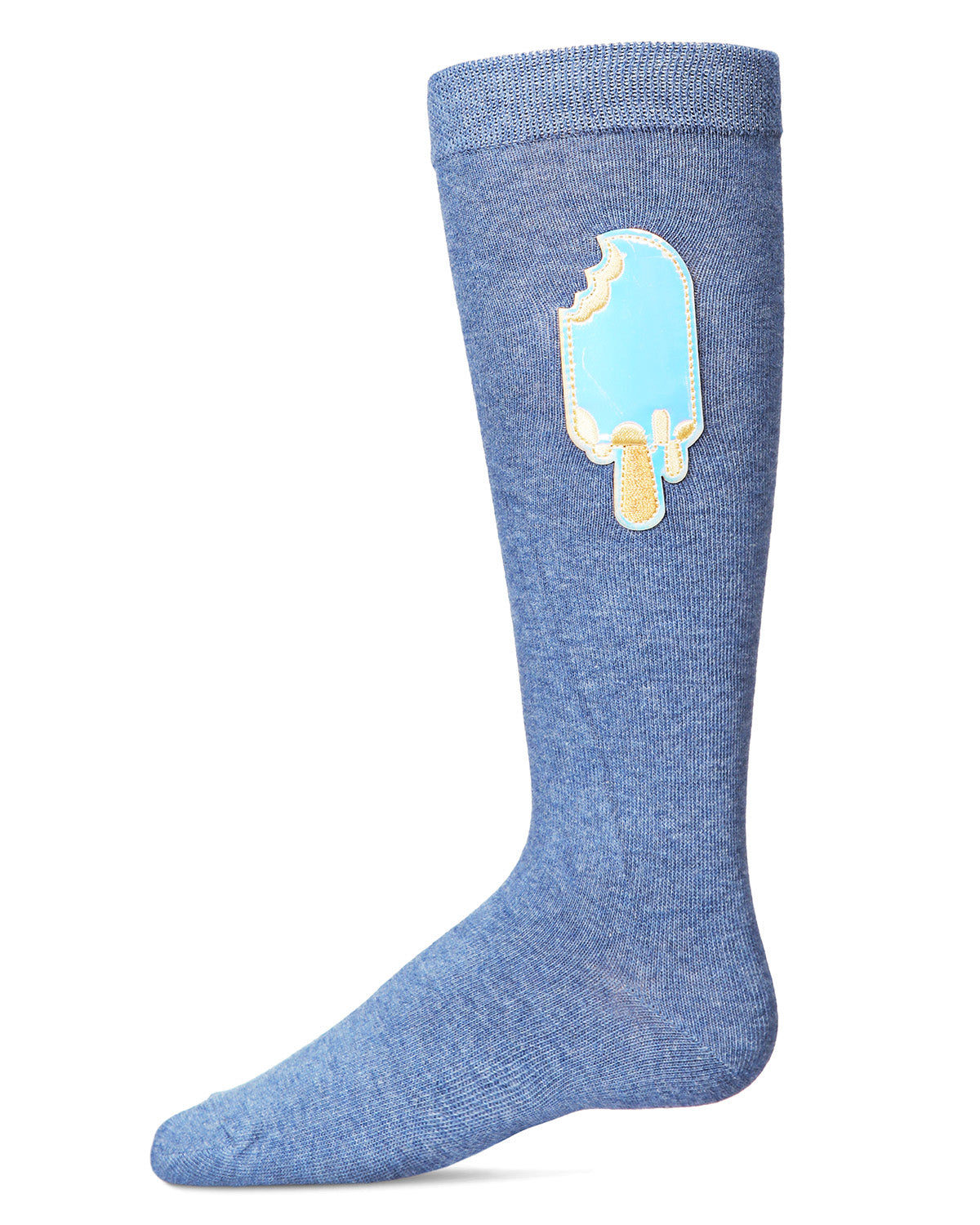 Girls' Iridescent Popsicle Knee-High Socks : Color: Medium Denim