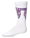 Girls' Silk Tie Knot Cotton Blend Knee High Sock : Color: White