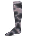Girls Bleached Tie Dye Cotton Blend Knee High Socks : Color: Black