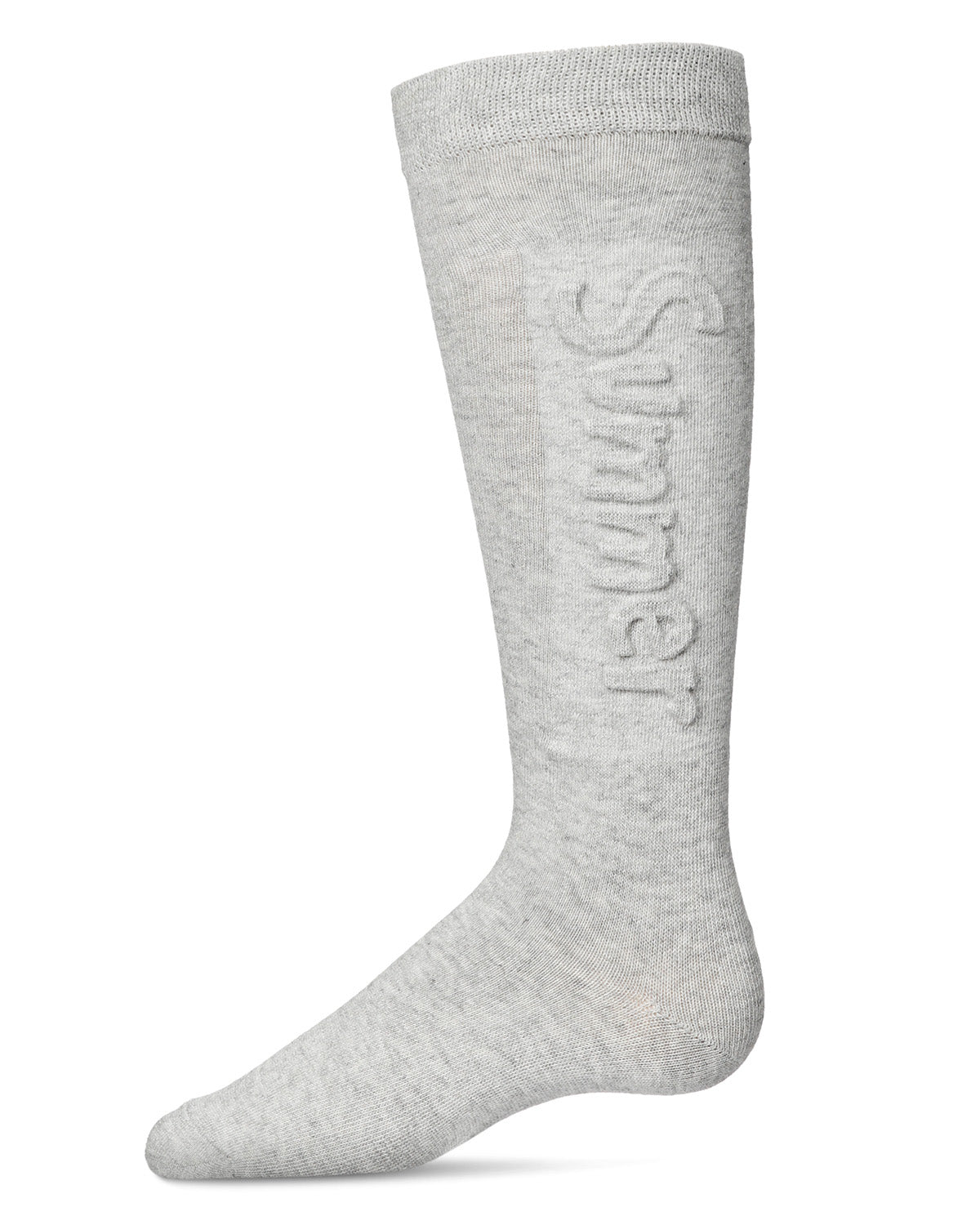 Girls' Embossed Summer Knee-High Socks : Color: Lt Gray Heather