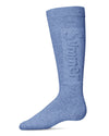 Girls' Embossed Summer Knee-High Socks : Color: Med Denim Heather