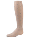 Polka Dot Heart Sheer Girls Tights : Color: Silver