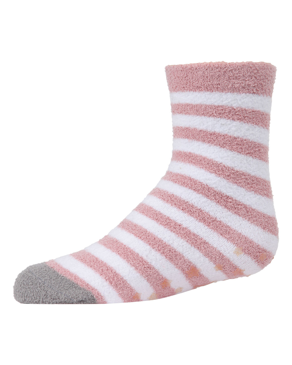Girl's Kitty Cats Fuzzy Mid-Cut Socks 2-Pack : Color: Gray