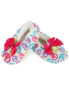 Kids' Peace Out Sherpa-Lined Nonskid Slippers : Color: White Multi
