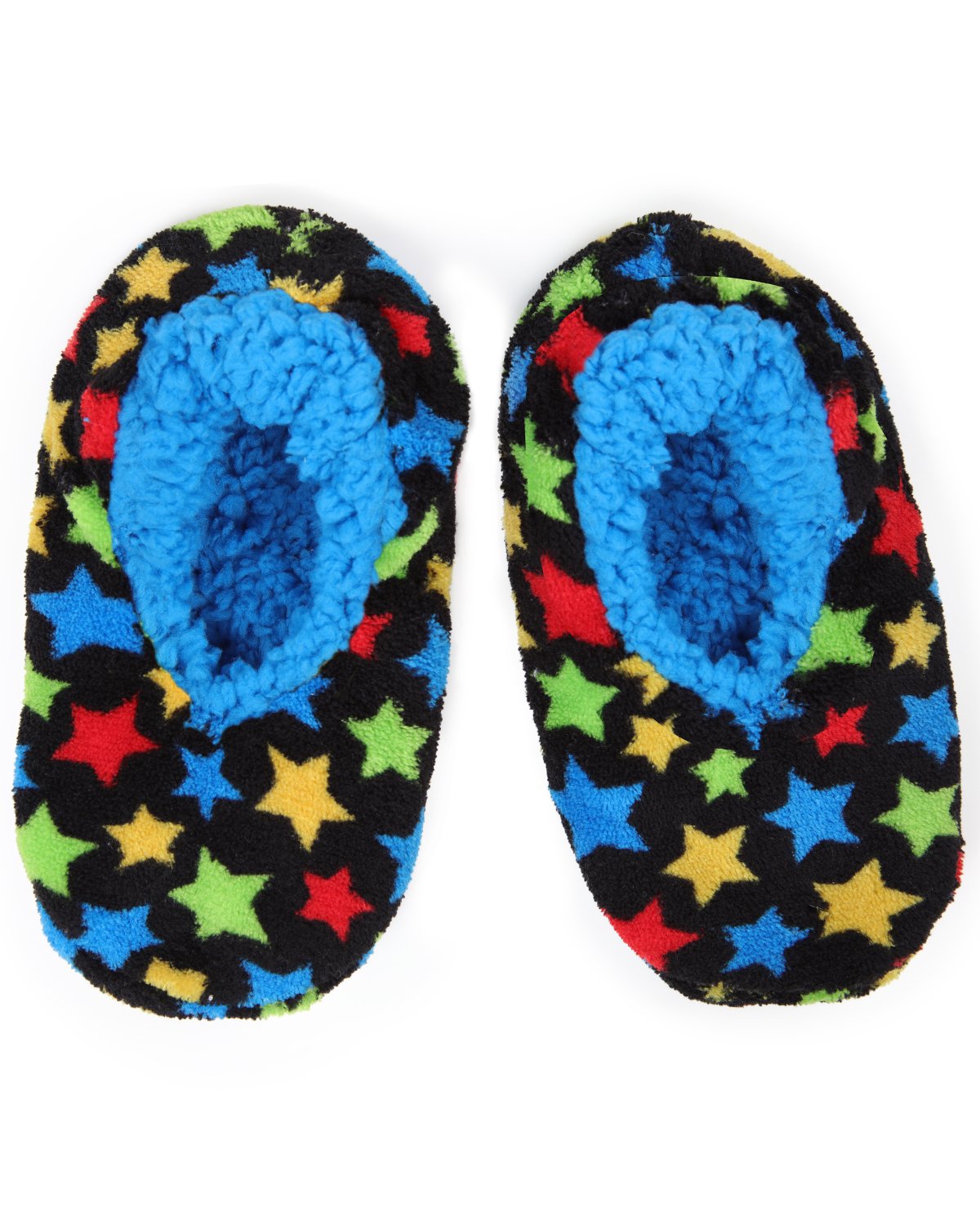 Kids' Starry Sky Sherpa-Lined Non-Skid Slippers : Color: Black