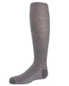 Ribbed Shimmer Cotton Blend Girls Tights : Color: Charcoal