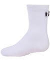 Girls' Black Tie Affair Cotton Blend Crew Socks : Color: White