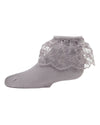 Petite Floral Lace Cotton Blend Anklet Socks : Color: Wet Weather