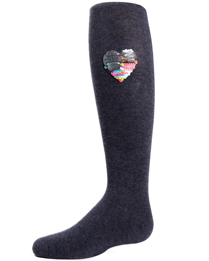 MeMoi Flip Sequin Girls Knee-High Socks