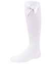Sweet Bow Cotton Blend Knee High Socks : Color: White