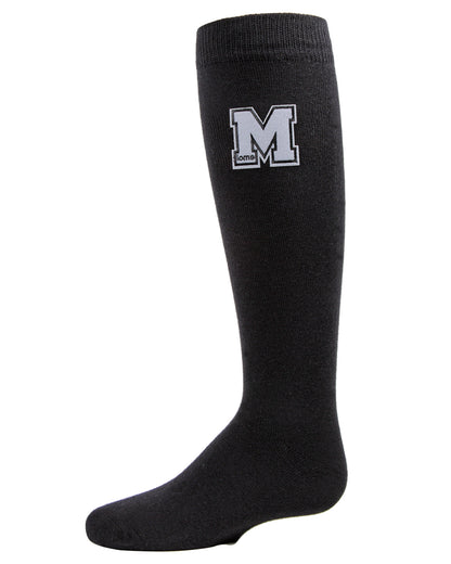 Girls' Varsity Knee-High Socks : Color: Black