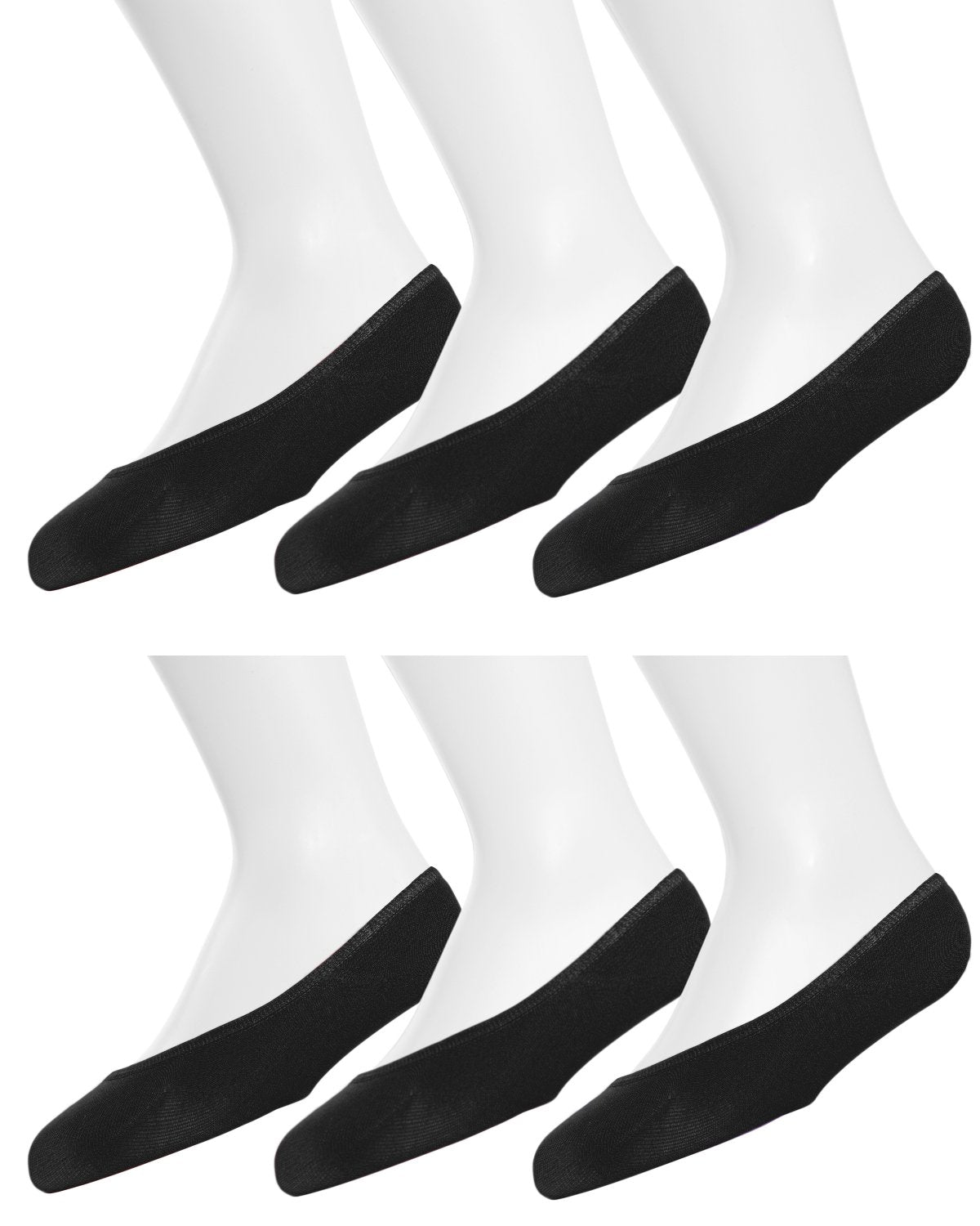 Girls Microfiber Liner Socks 6-Pack : Color: Black