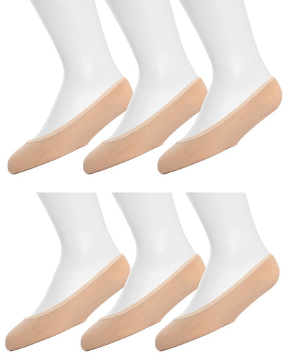 Girls Microfiber Liner Socks 6-Pack : Color: Nude