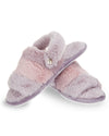 Kids' Colorblock Fur Plush Slippers : Color: Lavender