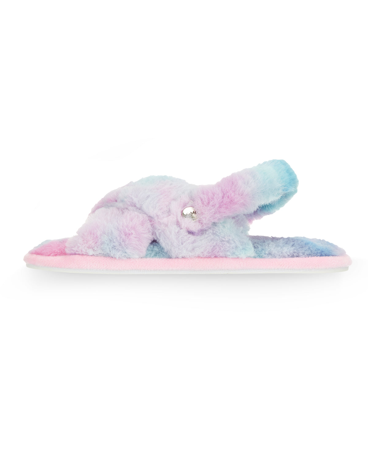 Kids' Tie Dye Crosshatched Plush Slippers : Color: Multi