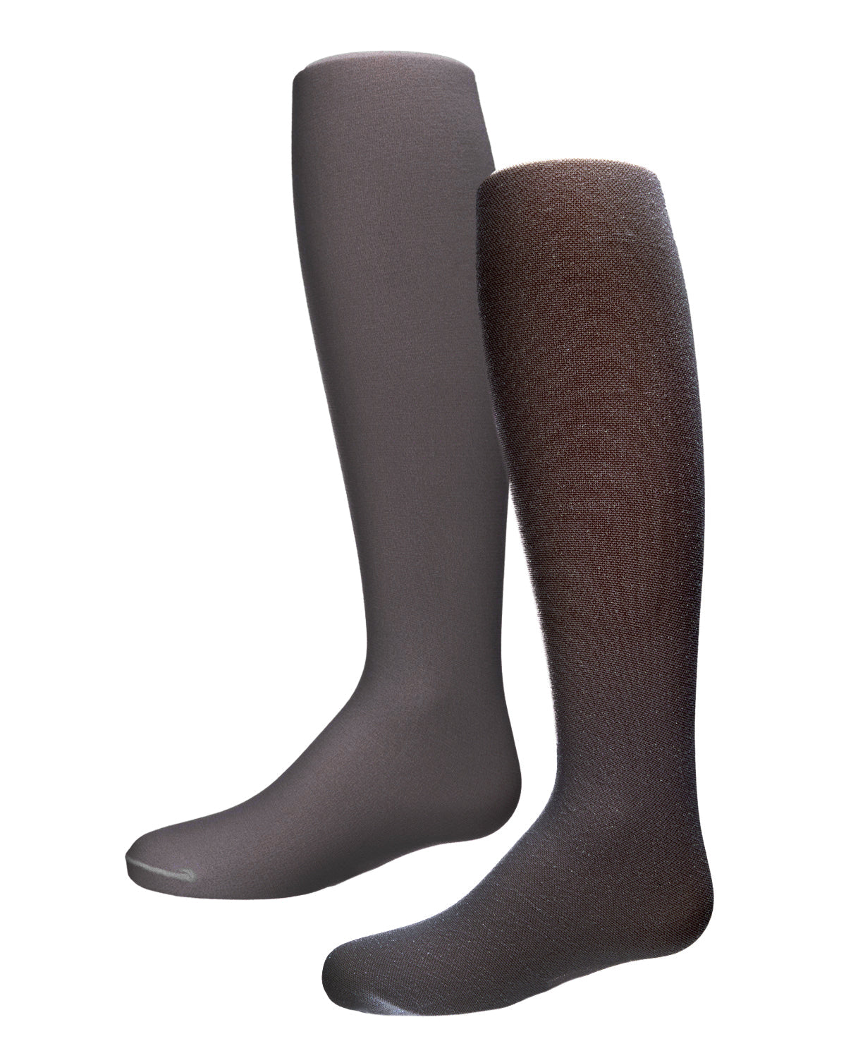 Girls' 2 Pair Pack Opaque Nylon Glitter Tights : Color: Black-Black