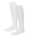 Girls' 2 Pair Pack Butterfly Opaque Tights : Color: White-White