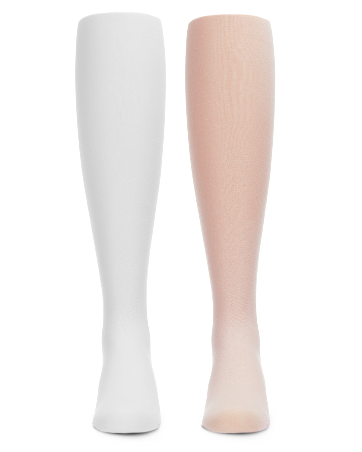 Infant Girl's Microfiber Tights Solid Color 2-Pack : Color: Pink-White