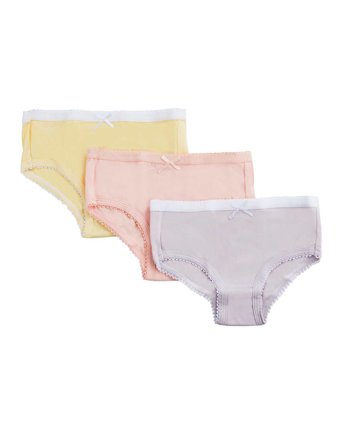 Girl's Solid Cotton Briefs 3-Pack