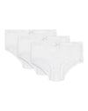 Girl’s Solid Cotton Briefs 3-Pack : Color: White