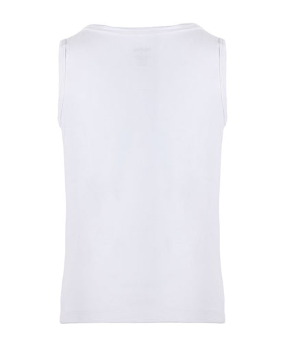 Boy’s Sleeveless Cotton Tank 3-Pack : Color: White