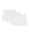 Boy’s 3 Pair Pack Boxer Briefs : Color: White