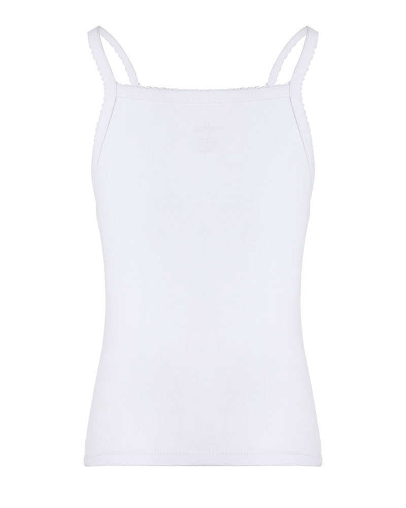 Active Basic Women's Size Small White Cotton Blend Cami Tank Top