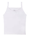 3-Pack Cotton Blend Lightweight Girl’s Camisoles : Color: White