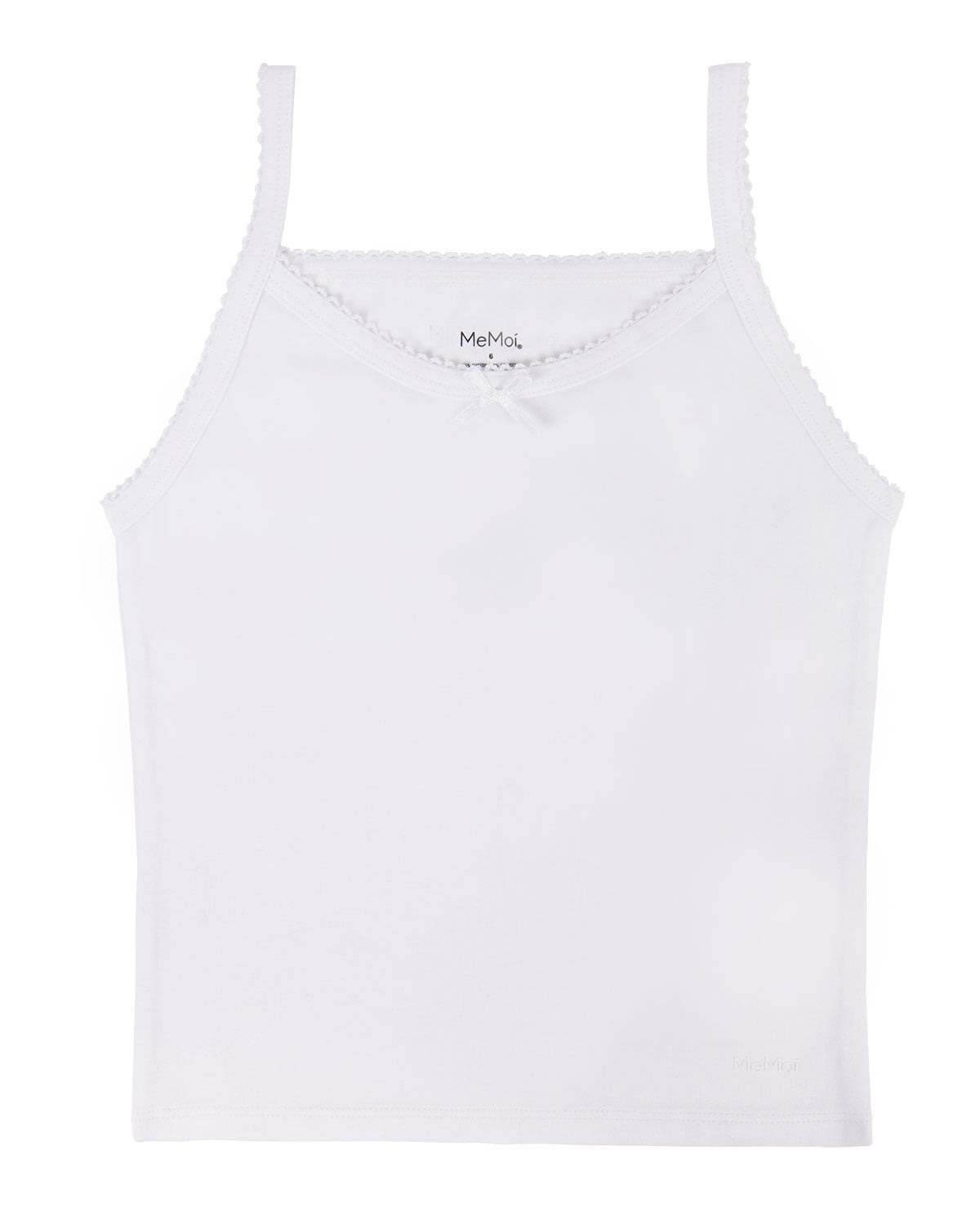 3-Pack Cotton Blend Lightweight Girl’s Camisoles : Color: White