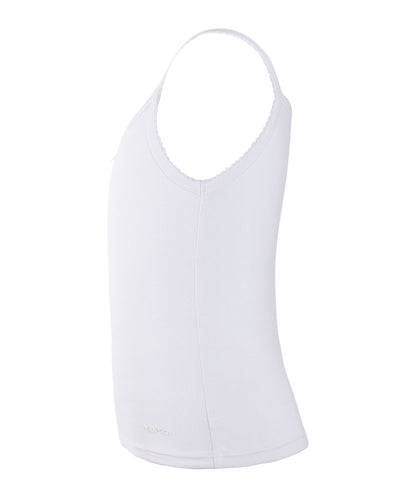 3-Pack Cotton Blend Lightweight Girl’s Camisoles : Color: White