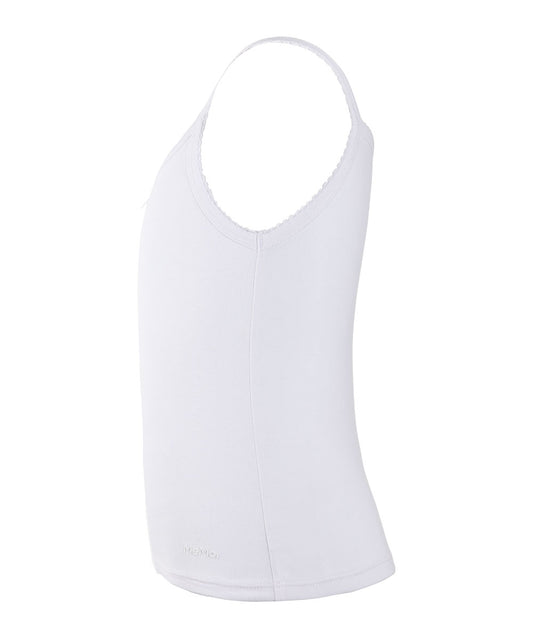 3-Pack Cotton Blend Lightweight Girl’s Camisoles : Color: White