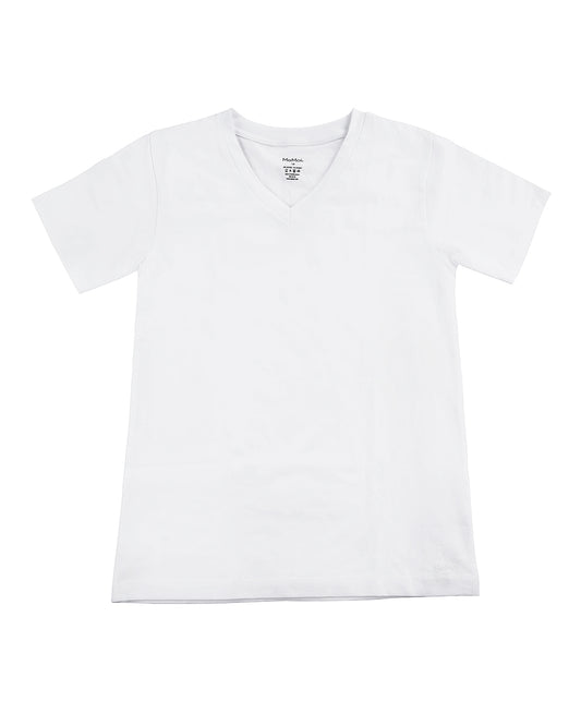 Boy’s V-Neck Cotton T-Shirt 3-Pack : Color: White