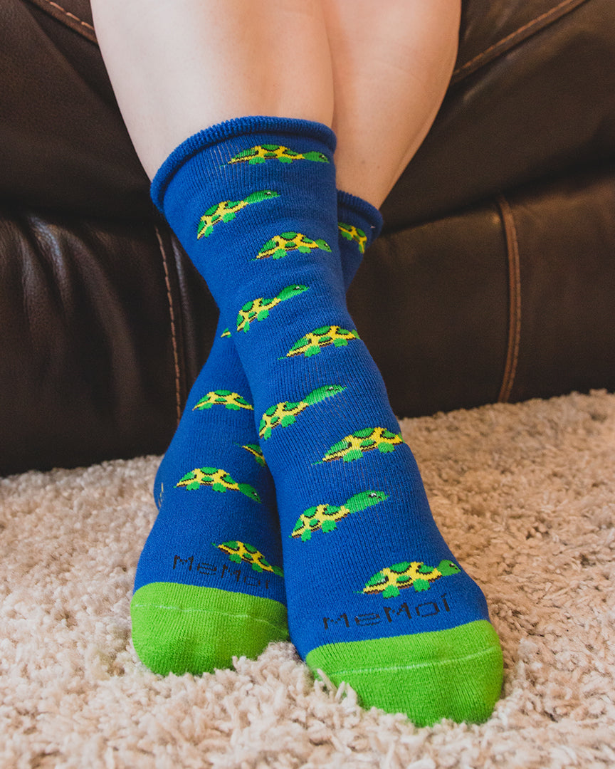 Speedy Recovery Greeting Card Crew Socks : Color: Ocean Depths