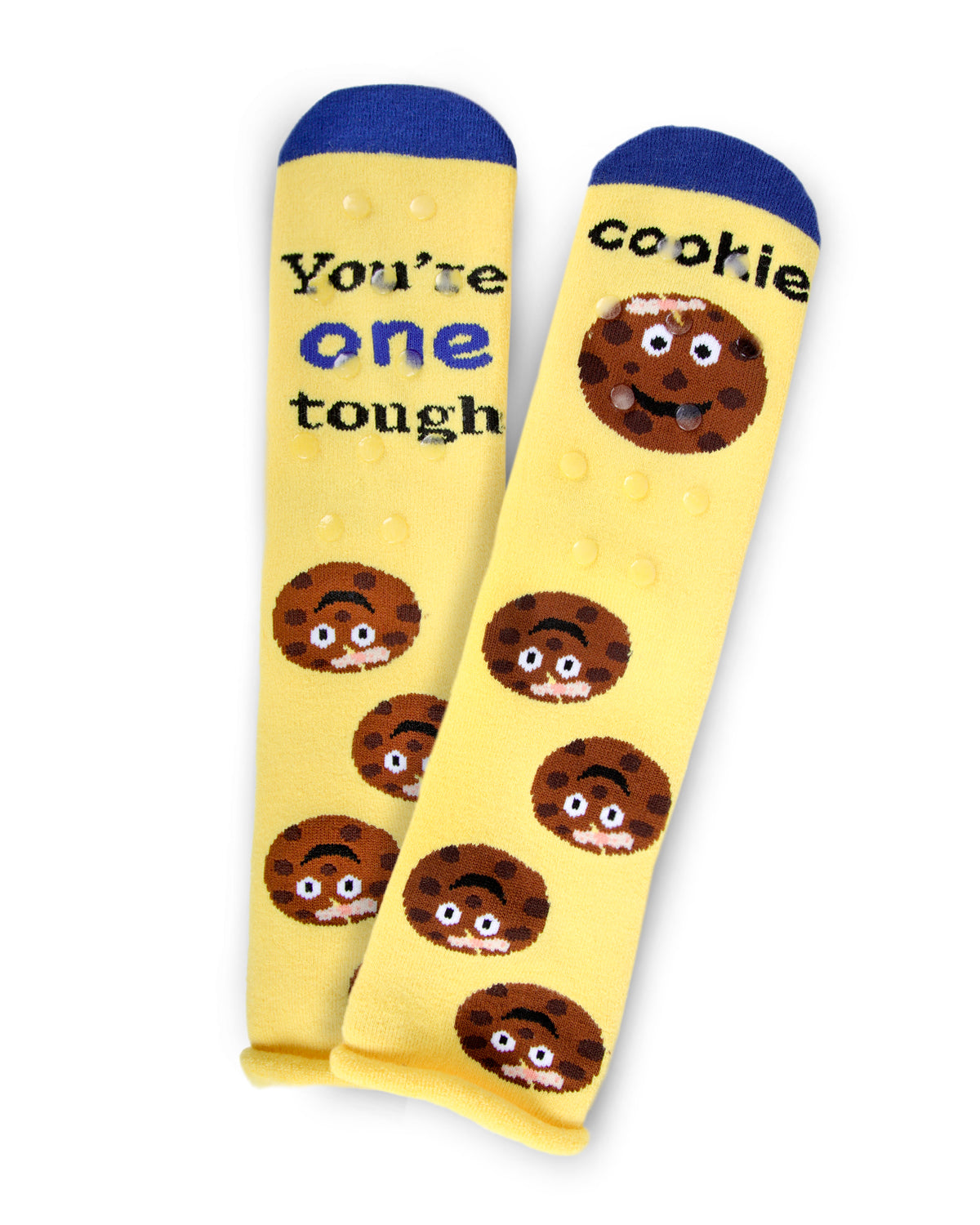 Tough Cookie Greeting Card Crew Socks : Color: Yellow