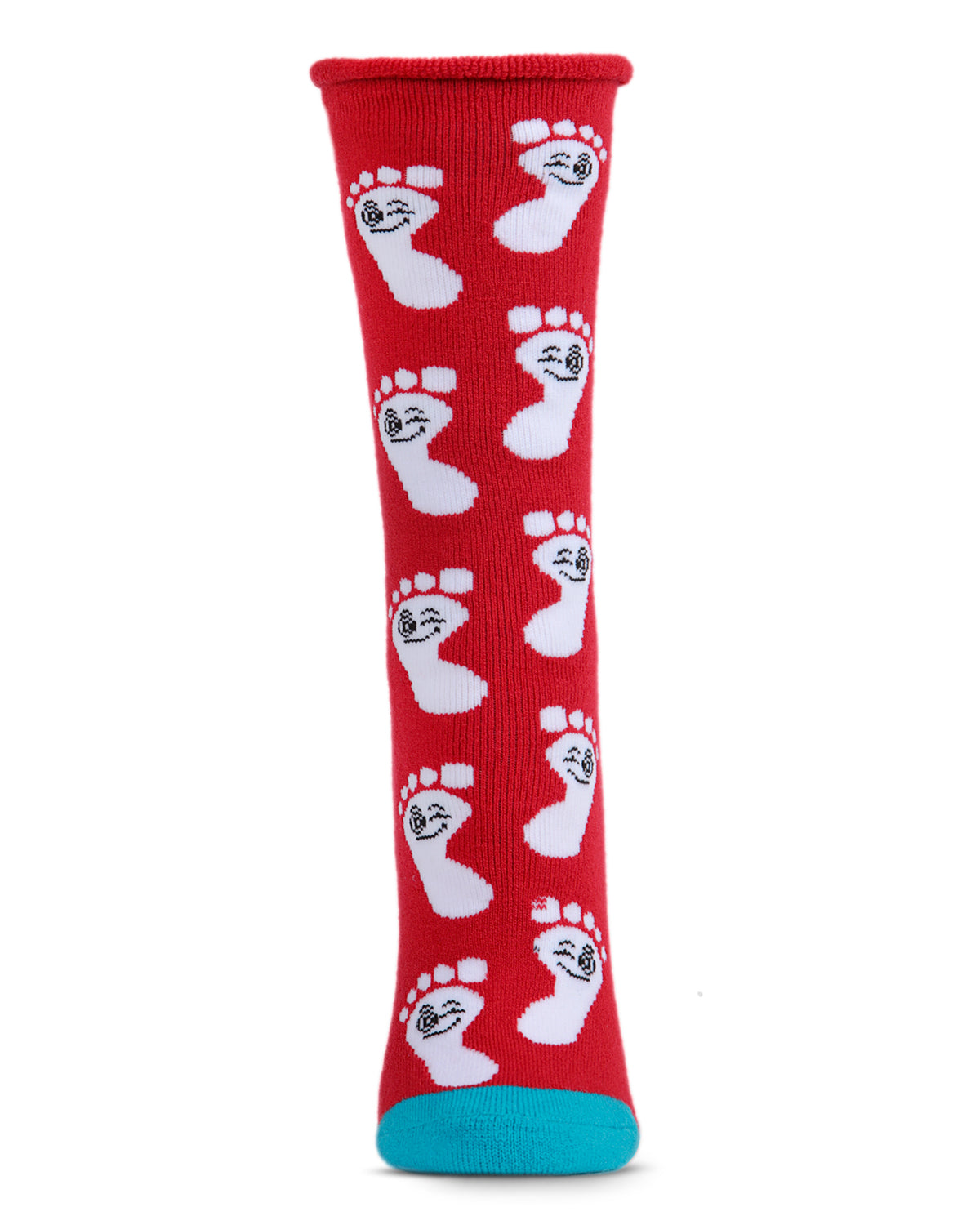 Back On Your Feet Greeting Card Crew Socks : Color: Red