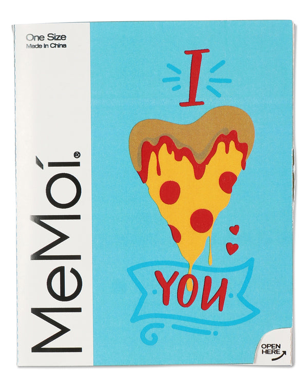 ピザを食べなきゃ、私のハートのグリーティング カード ソックス