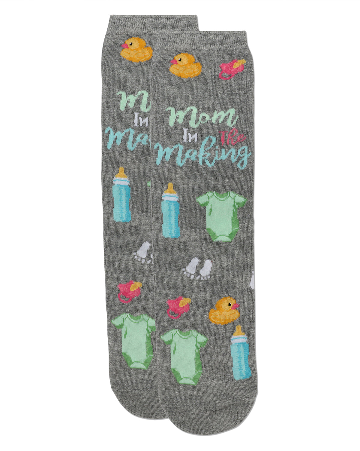 Mama In the Making Greeting Card Socks : Color: Med Gray Heather